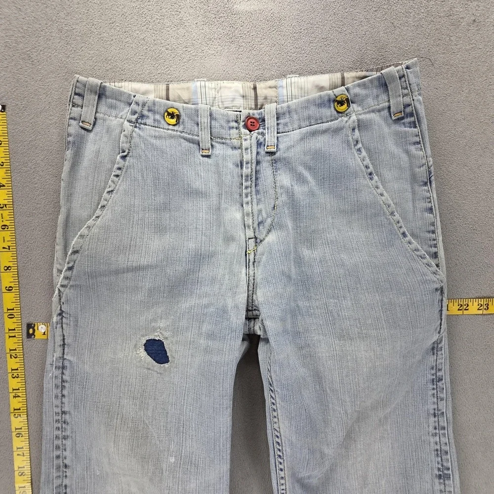 VTG Levis Engineered Jeans Blue Flap Pocket Two Horse Altered Hem Fits‎ 31x28